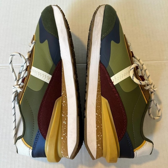 Zara Kids Olive Colorblock Sneakers Unisex 4.5 - Picture 7 of 8